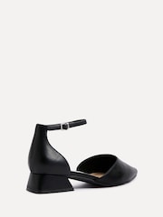 Linzi Black Wide Fit Dolly Low Block Court Heels - Image 3 of 5