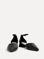 Linzi Black Wide Fit Dolly Low Block Court Heels - Image 4 of 5