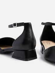 Linzi Black Wide Fit Dolly Low Block Court Heels - Image 5 of 5