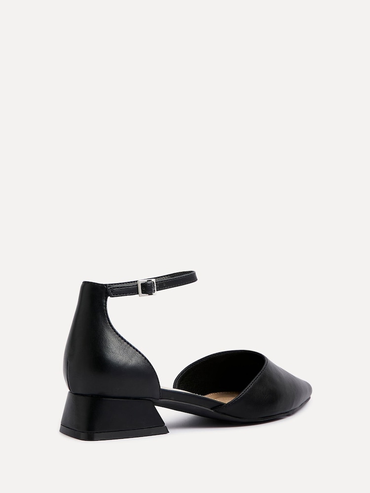 Linzi Black Wide Fit Dolly Low Block Court Heels - Image 6 of 6 Linzi Black Wide Fit Dolly Low Block Court Heels - Image 6 of 6