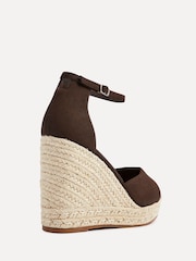 Linzi Brown Gracio Rope Platform Espadrille Wedges With Wrap Around Ankle sandals - Image 3 of 5