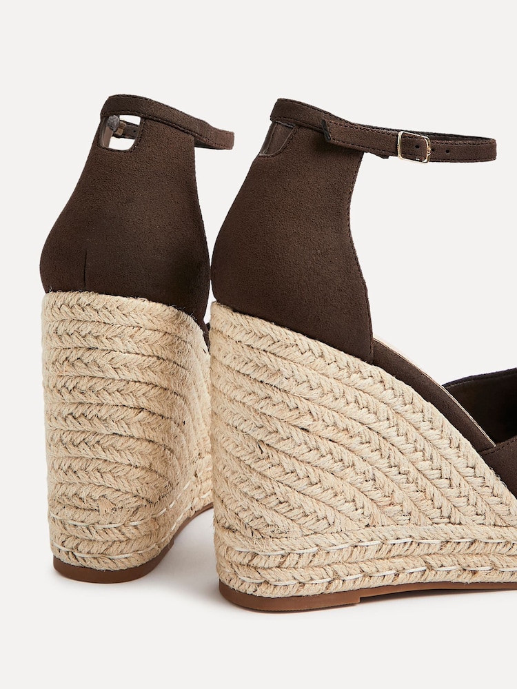 Linzi Brown Gracio Rope Platform Espadrille Wedges With Wrap Around Ankle sandals - Image 5 of 5