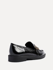 Linzi Black Portland Loafers With Double Buckle Detail - Image 6 of 8
