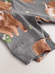 Charcoal Grey Hamish the Highland Cow Dog Pyjamas - Image 2 of 3