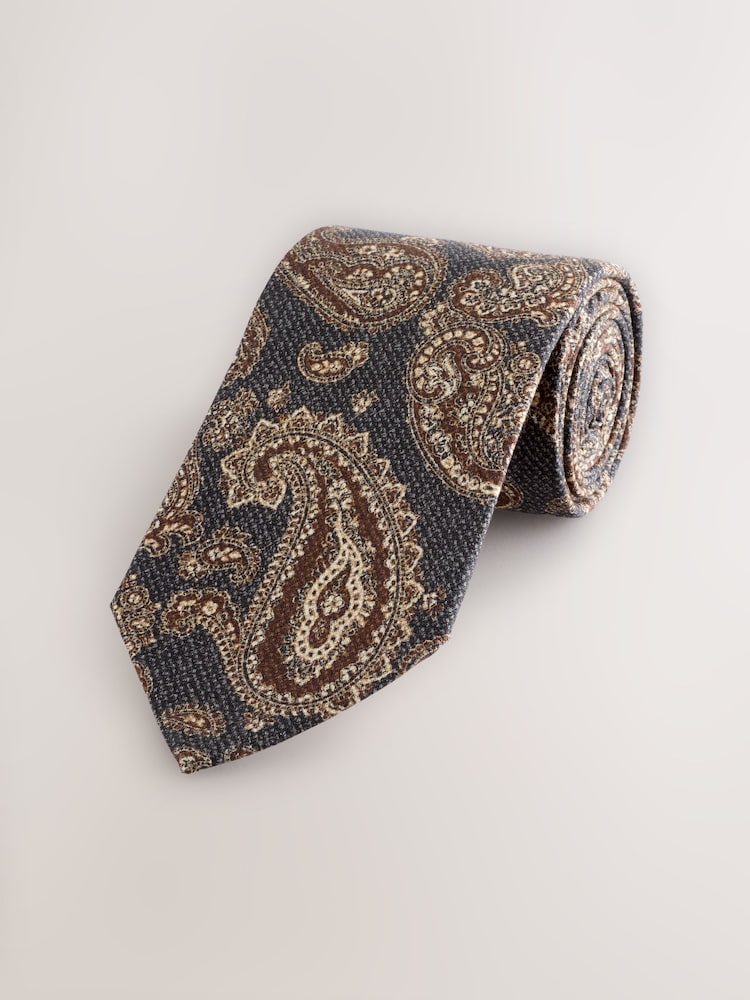 Navy Signature Made In Italy Printed Paisley Tie - Image 1 of 3 Navy Signature Made In Italy Printed Paisley Tie - Image 1 of 3