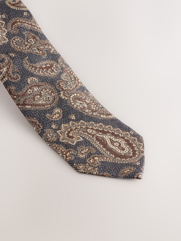 Navy Signature Made In Italy Printed Paisley Tie - Image 2 of 3 Navy Signature Made In Italy Printed Paisley Tie - Image 2 of 3