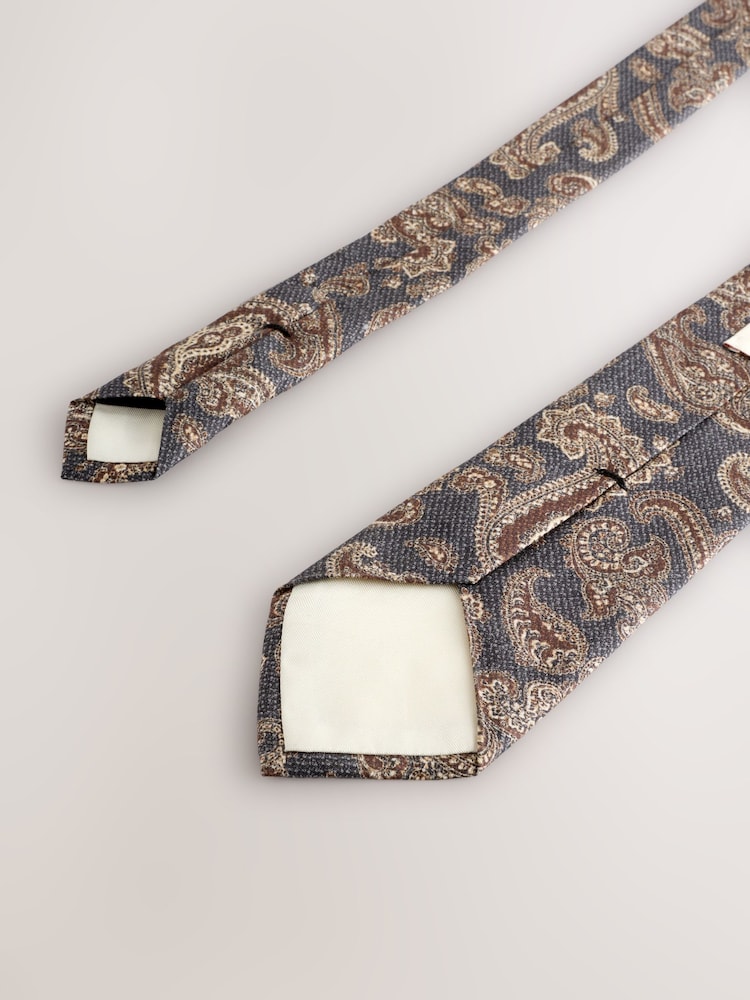 Navy Signature Made In Italy Printed Paisley Tie - Image 3 of 3 Navy Signature Made In Italy Printed Paisley Tie - Image 3 of 3