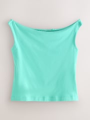 Aqua Blue Open Neck Vest - Image 1 of 3