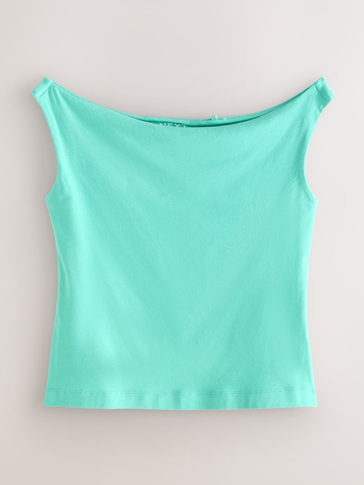 Aqua Blue Open Neck Vest - Image 1 of 3