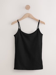 White/Black Thin Strap Vests 5 Pack - Image 6 of 8