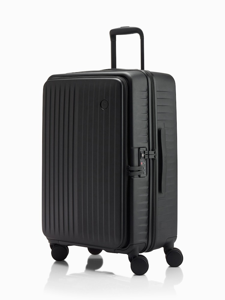 Nere Black Venture DUAL OPEN 65CM Suitcase - Image 2 of 6 Nere Black Venture DUAL OPEN 65CM Suitcase - Image 2 of 6