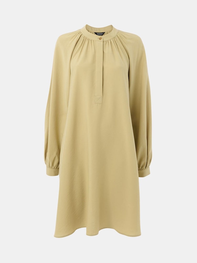 Whistles Green Full Volume Gathered Dress - Image 5 of 5