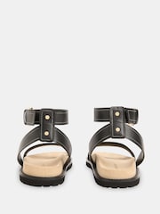 Whistles Black Ottie Contrast Stitch Sandals - Image 4 of 4