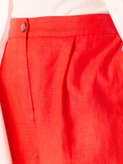 Whistles Red Tara Formal 100% Cotton Shorts - Image 4 of 5
