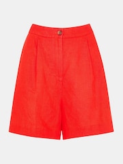 Whistles Red Tara Formal 100% Cotton Shorts - Image 5 of 5