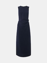 Whistles Blue Nora Textured Midi Dress - Image 5 of 5