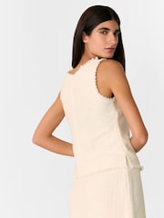 Whistles White Lucie Boucle Tank - Image 3 of 6