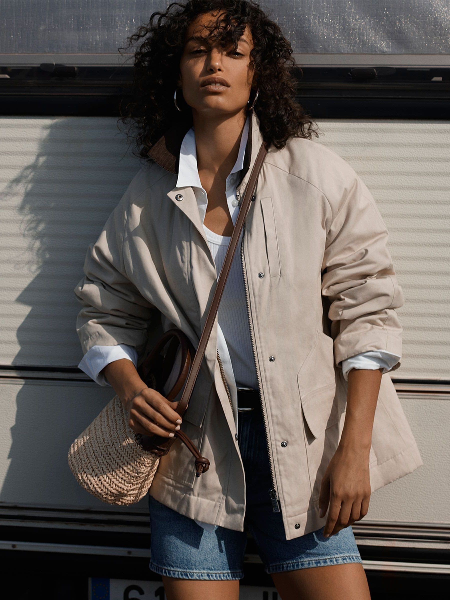 Buy Whistles Nude Fern Waxed Barn Jacket from Next USA