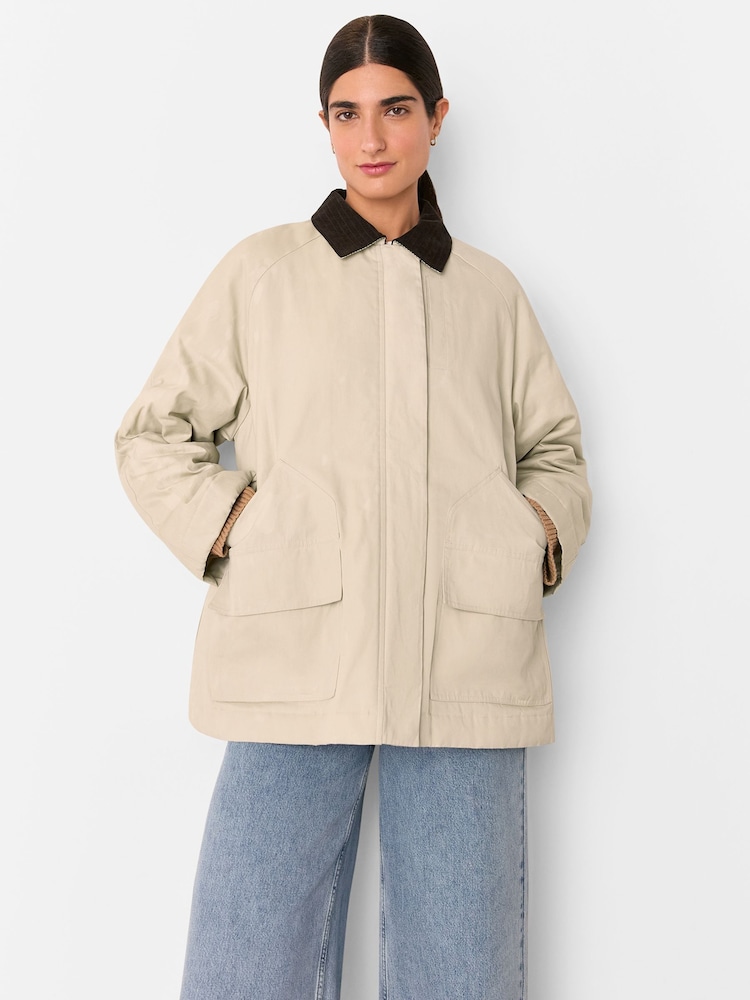 Whistles Nude Fern Waxed 100% Cotton Jacket - Image 1 of 5