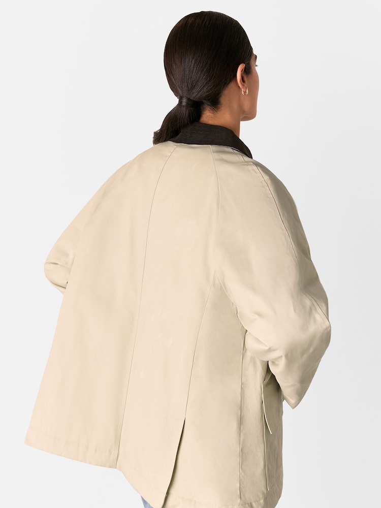 Whistles Nude Fern Waxed 100% Cotton Jacket - Image 2 of 5