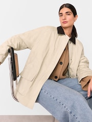 Whistles Nude Fern Waxed 100% Cotton Jacket - Image 3 of 5