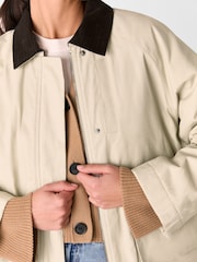 Whistles Nude Fern Waxed 100% Cotton Jacket - Image 5 of 5