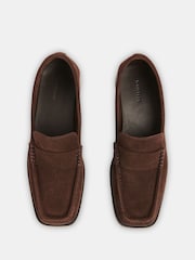 Whistles Brown Mora Suede Square Toe Loafers - Image 4 of 4