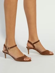 Marrón - Dune London Maddies Bajo Strappy Sandals - Imagen 1 de 6