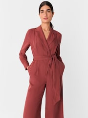 Whistles Relaxed Linen Blend Jumpsuit - Imagen 3 de 5