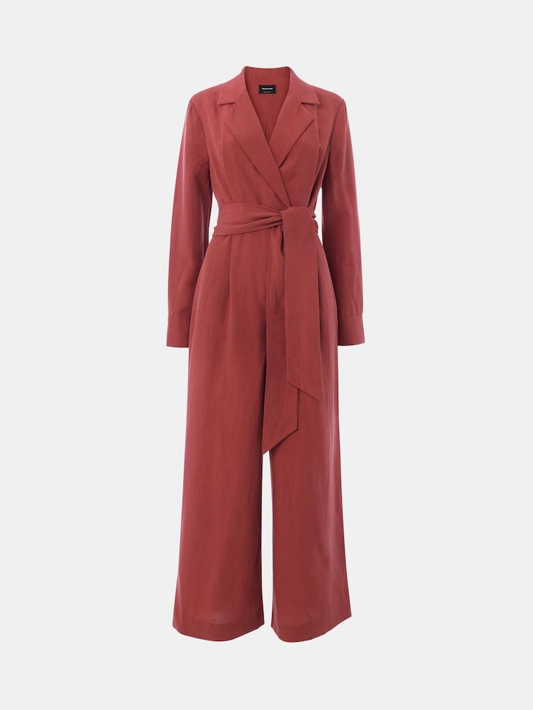 Whistles Relaxed Linen Blend Jumpsuit - Imagen 5 de 5