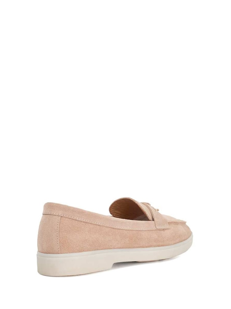 Dune London Pink Grinning Unlined Suede Loafers - Image 3 of 6