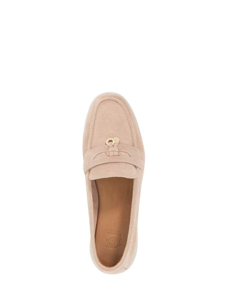 Dune London Pink Grinning Unlined Suede Loafers - Image 4 of 6