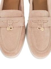 Dune London Pink Grinning Unlined Suede Loafers - Image 5 of 6