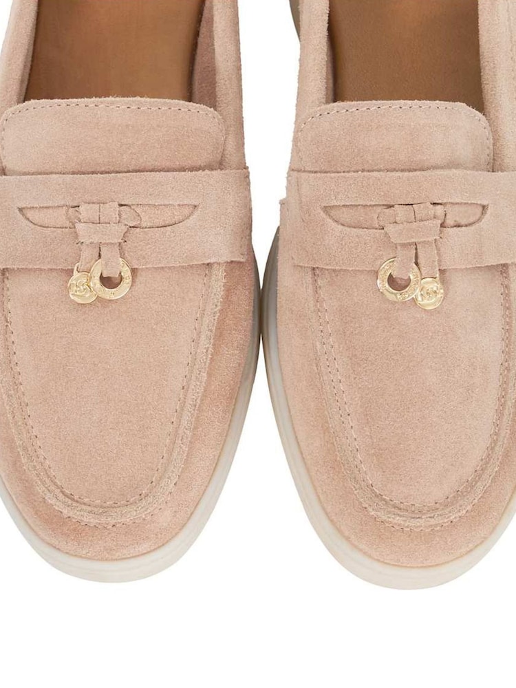 Dune London Pink Grinning Unlined Suede Loafers - Image 5 of 6