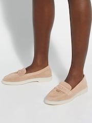 Dune London Pink Grinning Unlined Suede Loafers - Image 6 of 6