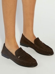 Dune London Grisella Ruch Detail Penny Loafers - Image 1 of 6
