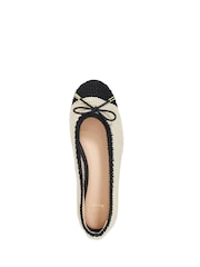 Dune London Cream Highland Crochet Contrast Toe Shoes - Image 5 of 6