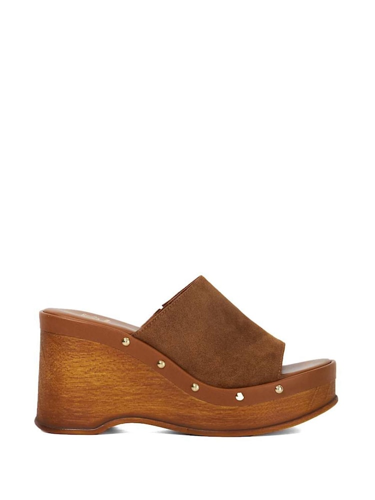 Marrón - Dune London Kule Studded Wedge Mule Sandals - Imagen 2 de 6 Marrón - Dune London Kule Studded Wedge Mule Sandals - Imagen 2 de 6