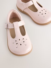 Pink Wide Fit (G) First Walker T-Bar Touch Fastening Shoes - Image 3 of 5