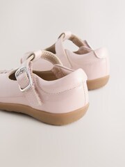 Pink Wide Fit (G) First Walker T-Bar Touch Fastening Shoes - Image 4 of 5