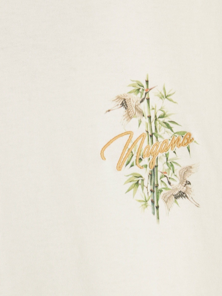 River Island Cream Back Print Design 100% Cotton T-Shirt - Image 6 of 6