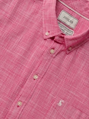 Joules Pink Puppytooth Short Sleeve Classic Fit Shirt - Image 2 of 7