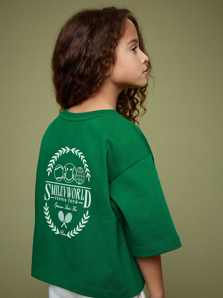 Reiss Green 9-13 yrs SmileyWorld | Reiss Oversized T-Shirt - Image 1 of 5