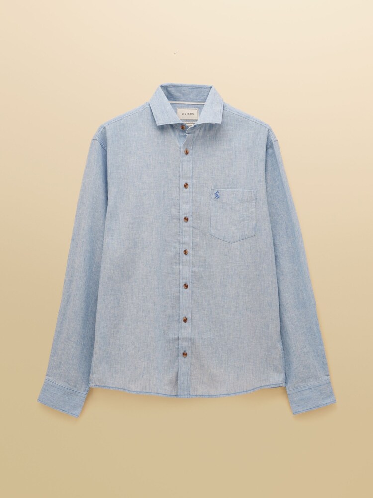 Blue Fine Stripe - Joules 리넨 Blend 긴소매 셔츠 - 12의 이미지 12