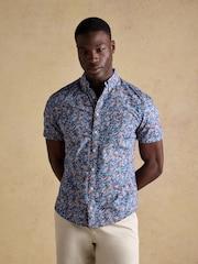 Joules Floral Multi Short Sleeve Classic Fit Shirt - Image 1 of 9