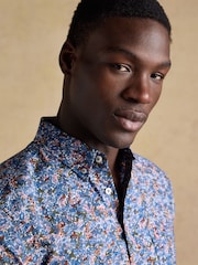 Joules Floral Multi Short Sleeve Classic Fit Shirt - Image 5 of 9