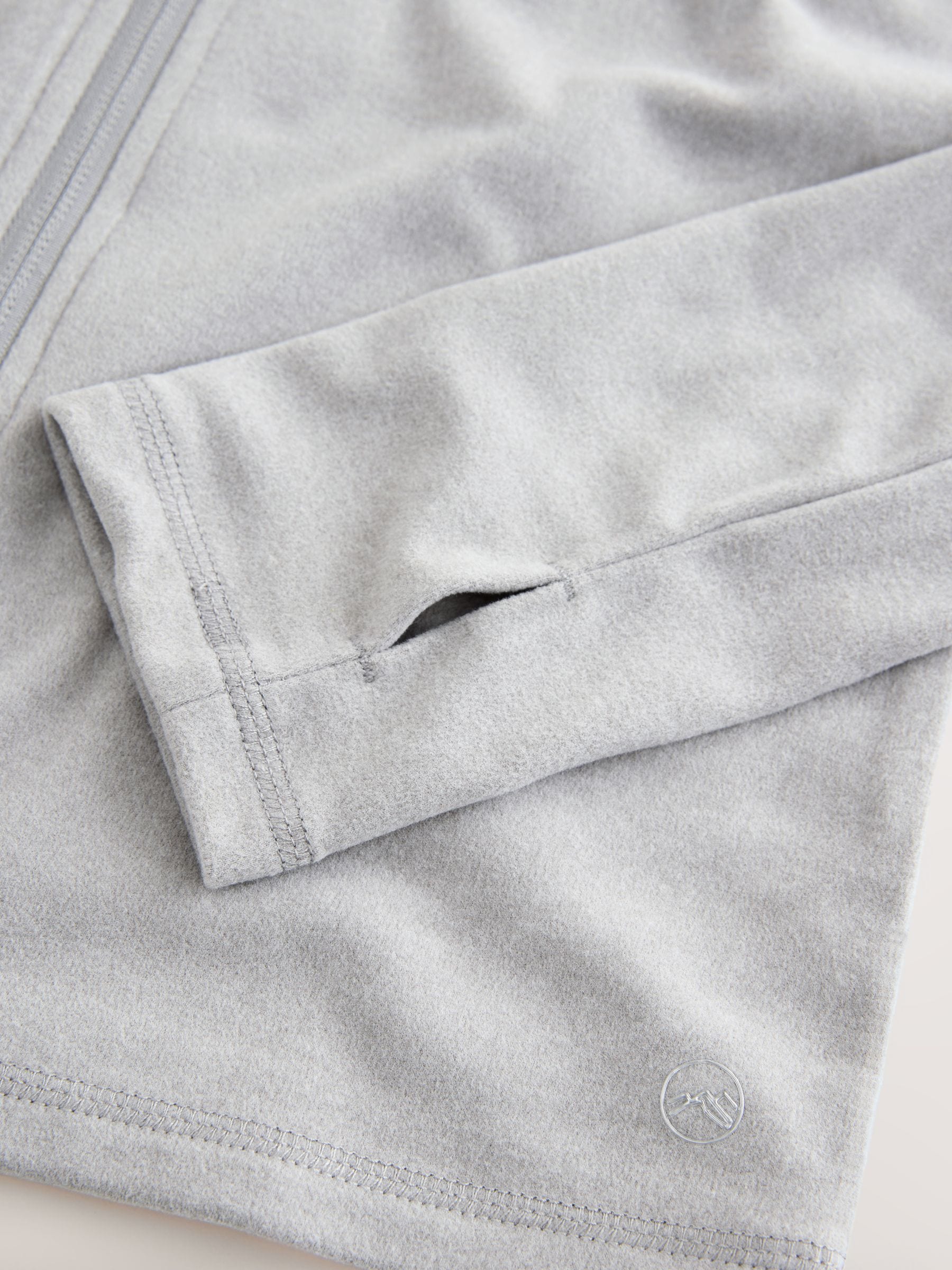 Buy Grey Thermal Soft Touch Zip-Up Long Sleeve Top from Next USA