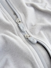 Grey Thermal Soft Touch Zip-Up Long Sleeve Top - Image 8 of 8