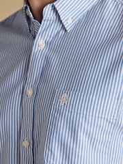 Joules Blue Striped Classic Fit Oxford Shirt - Image 9 of 10