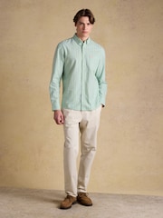 Joules Oxford Green Stripe Long Sleeve Classic Fit Cotton Shirt - Image 3 of 8